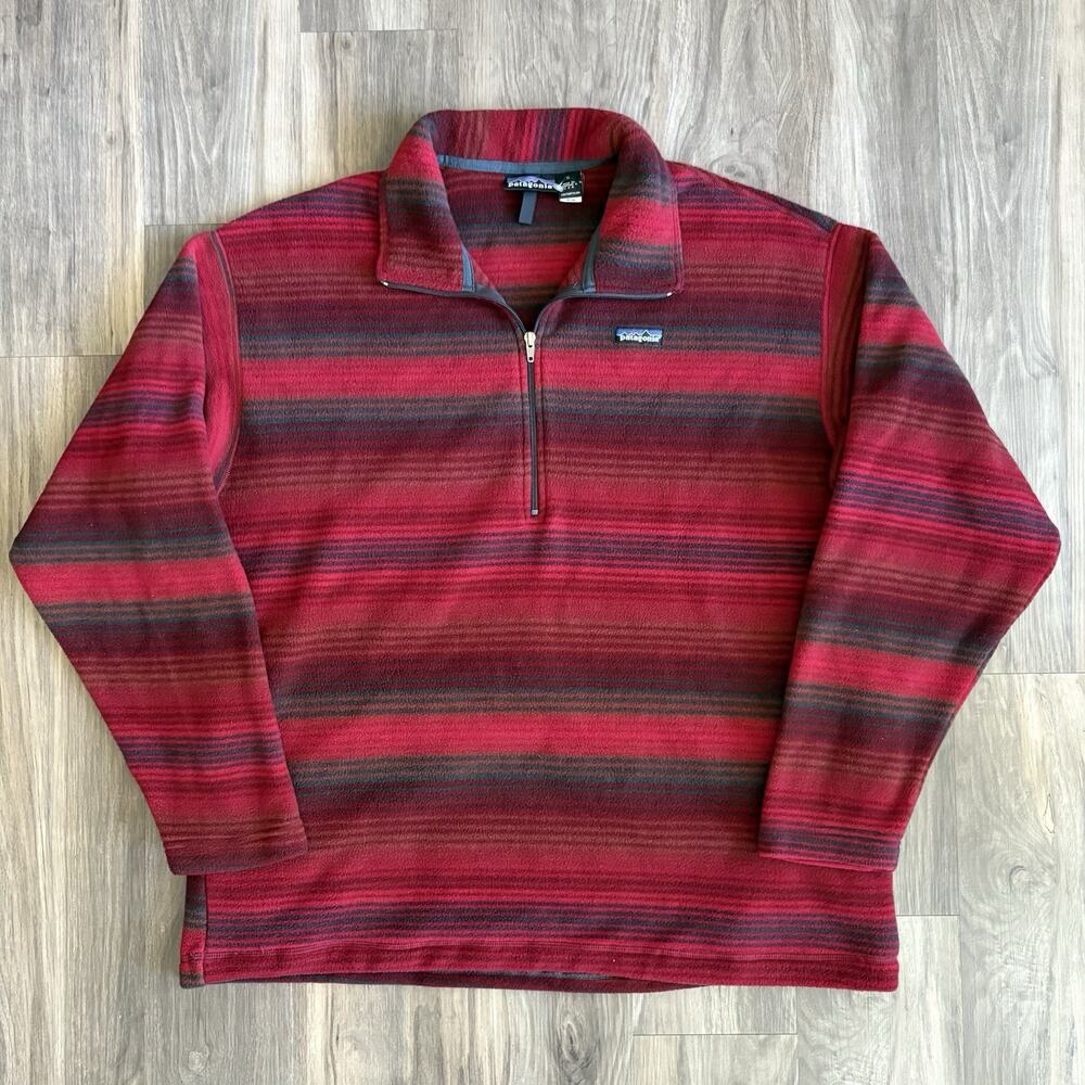 Vintage Patagonia Synchilla Pullover Fleece Size XL 1999 Striped Quarter Zip